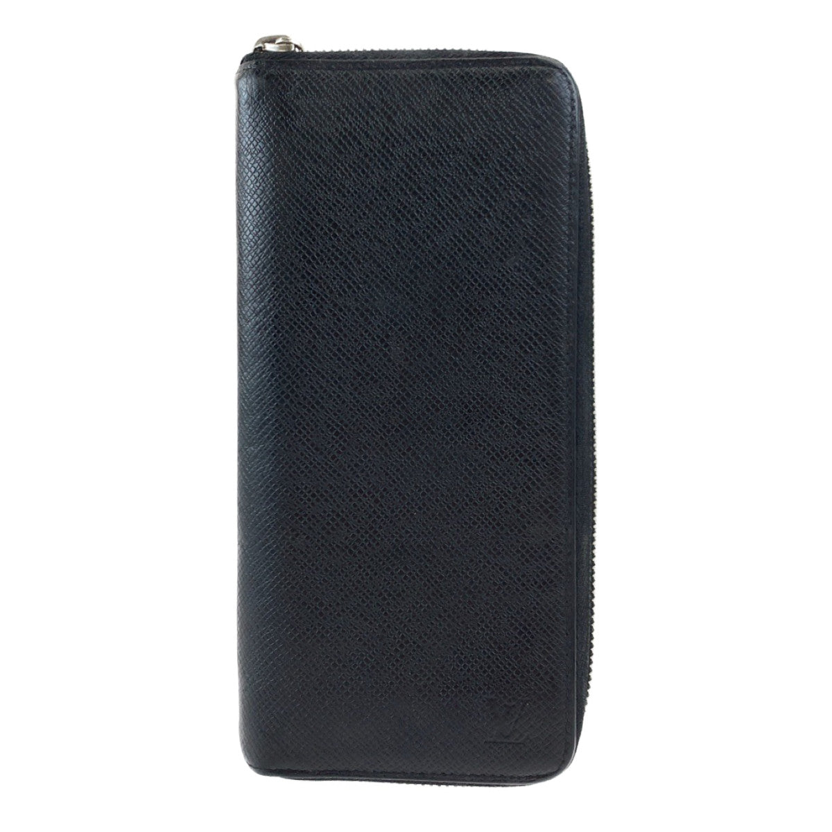 LOUIS VUITTON Long Wallet Purse M30503 leather black Taiga Zippy Wallet Vertical