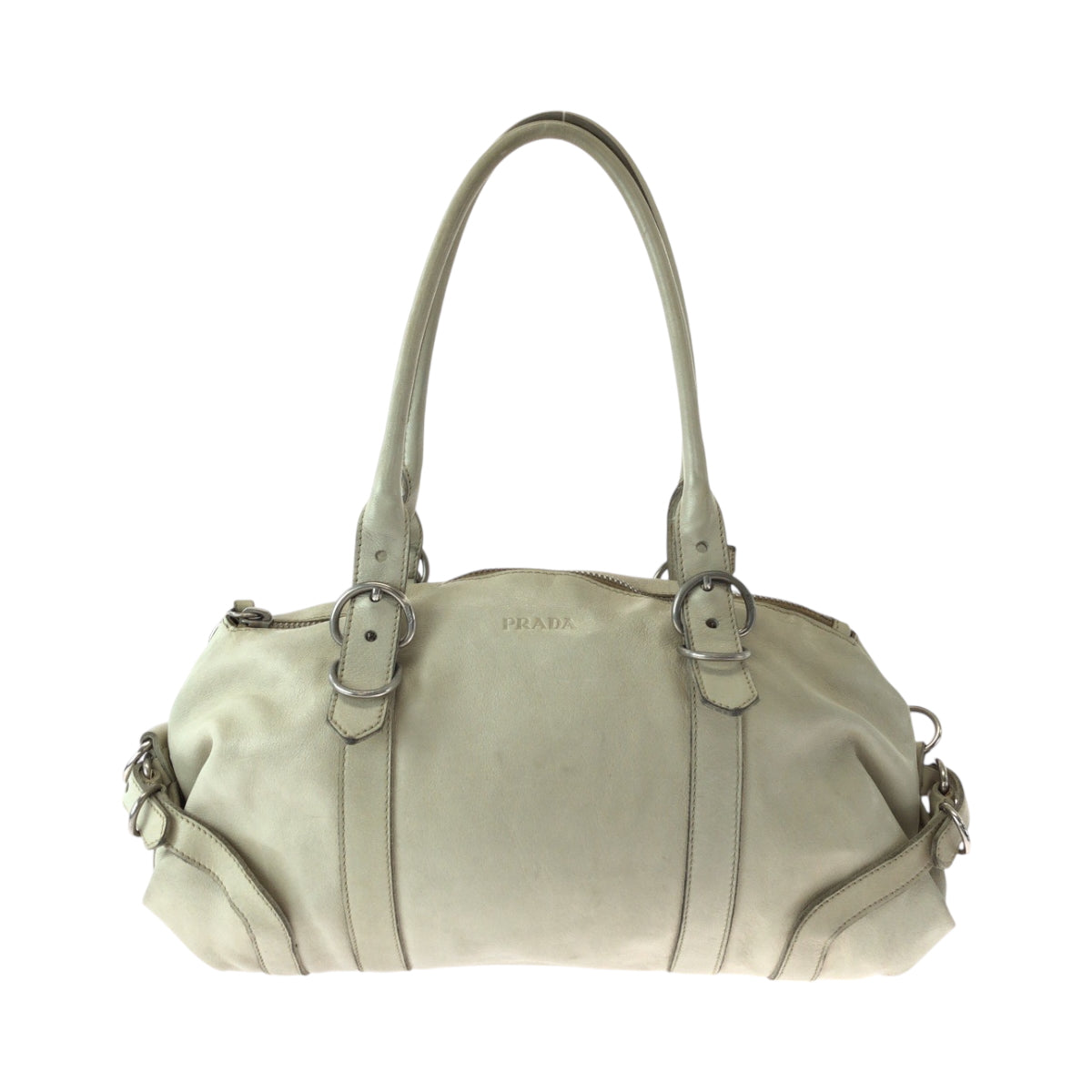 PRADA Handbag leather white