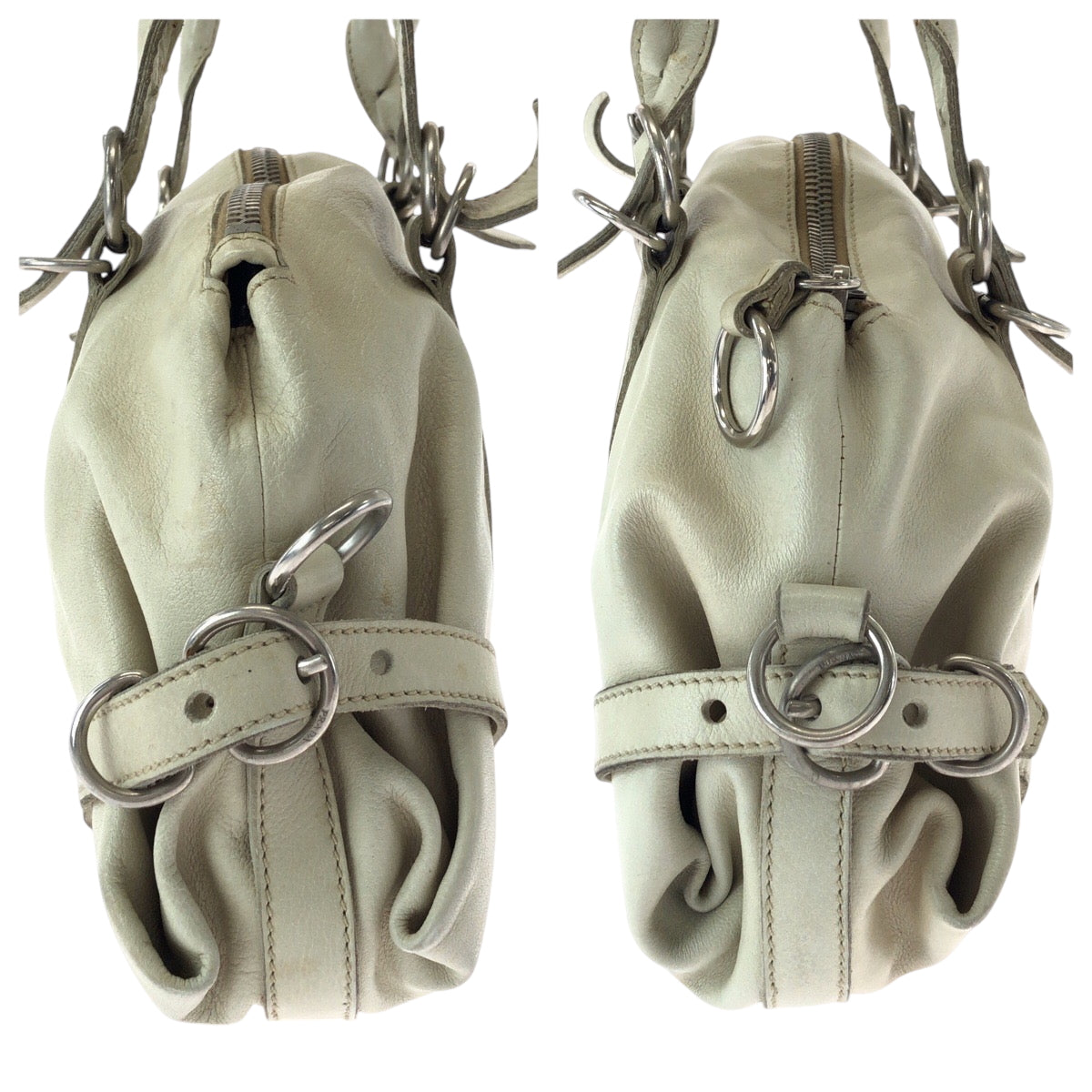 PRADA Handbag leather white