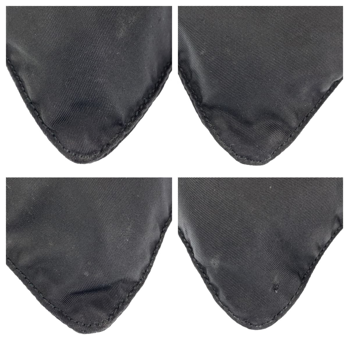 PRADA Shoulder Bag Nylon black Test Triangle With logo