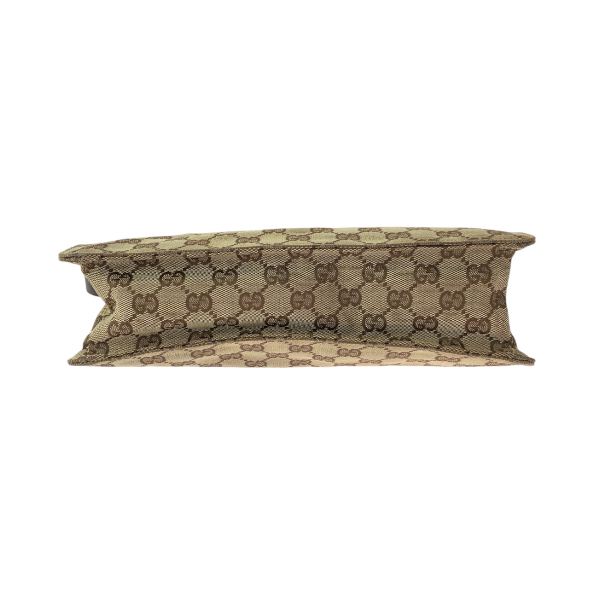 GUCCI Shoulder Bag 120841 GG canvas Brown Silver Metal