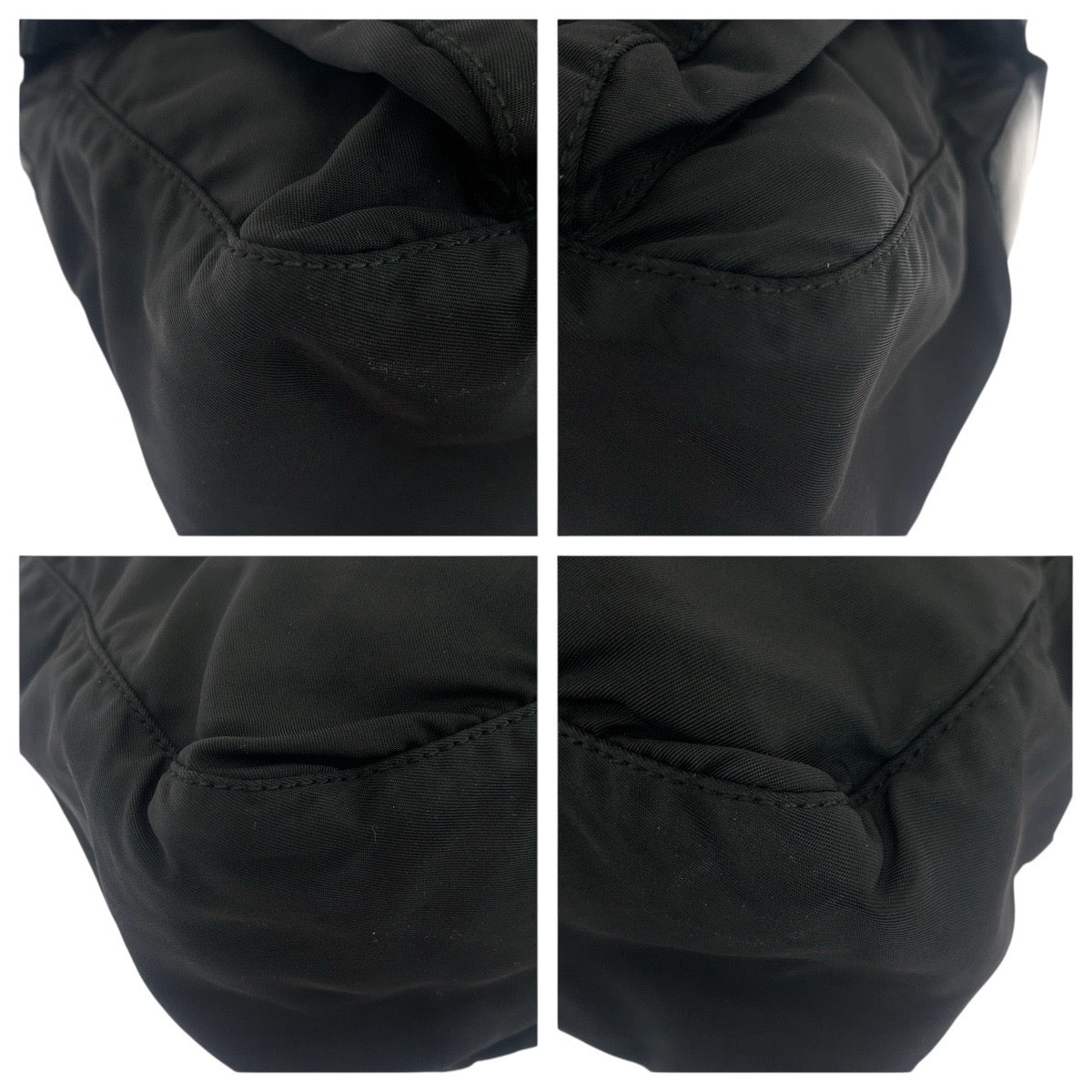 PRADA Shoulder Bag Nylon black Test Triangle With logo