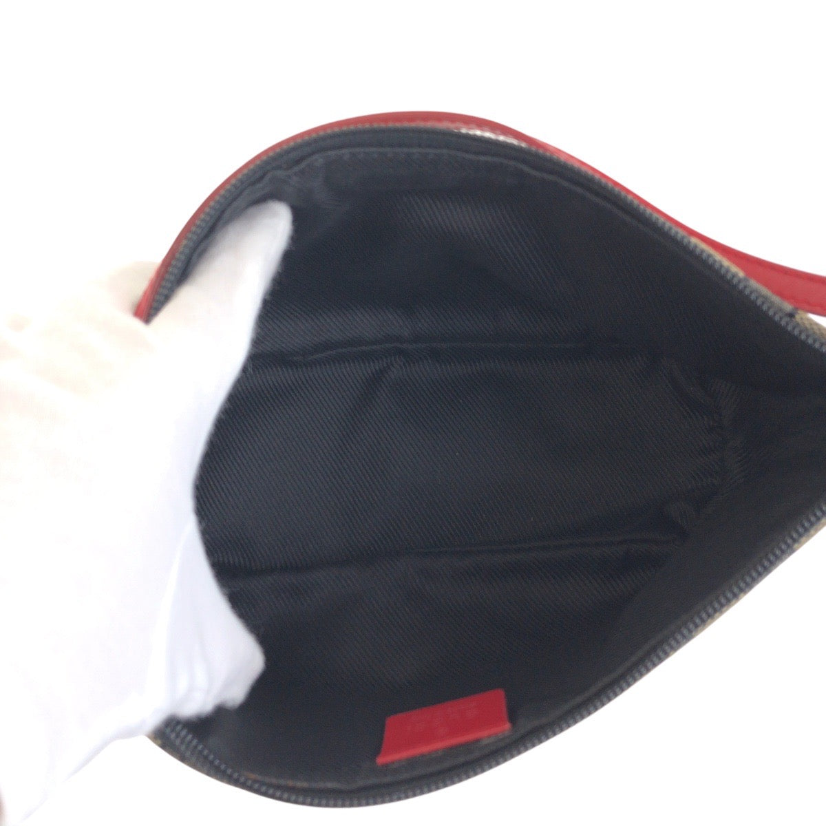GUCCI Handbag 039 1103 GG canvas Black red