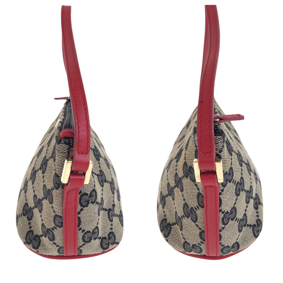 GUCCI Handbag 039 1103 GG canvas Black red