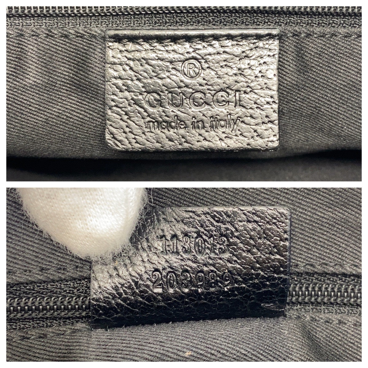 GUCCI Shoulder Bag 113013 GG canvas black