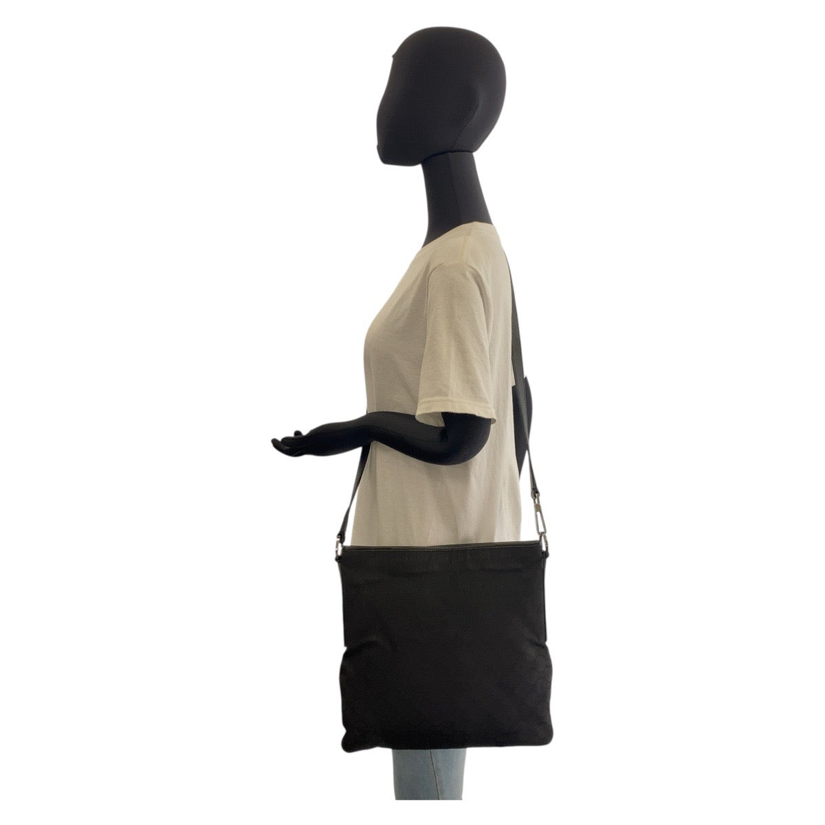GUCCI Shoulder Bag 113013 GG canvas black