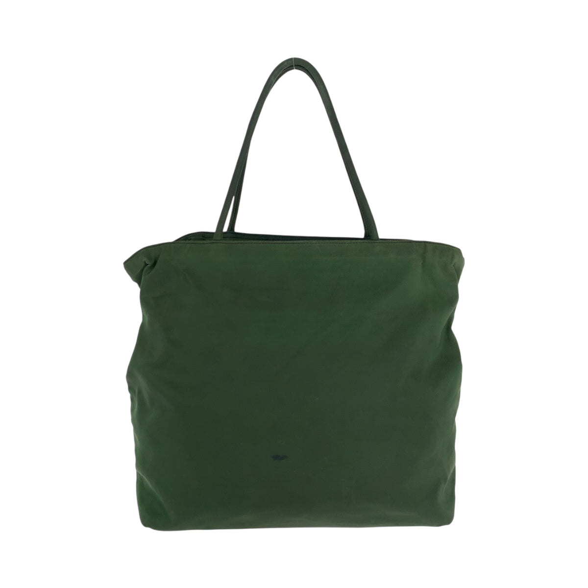 PRADA Tote Bag Nylon Khaki SilverMetal Test Triangle With logo