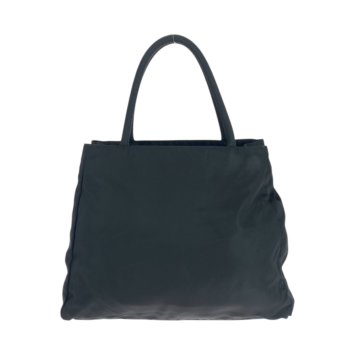 PRADA Tote Bag Nylon Black SilverMetal Test Triangle With logo