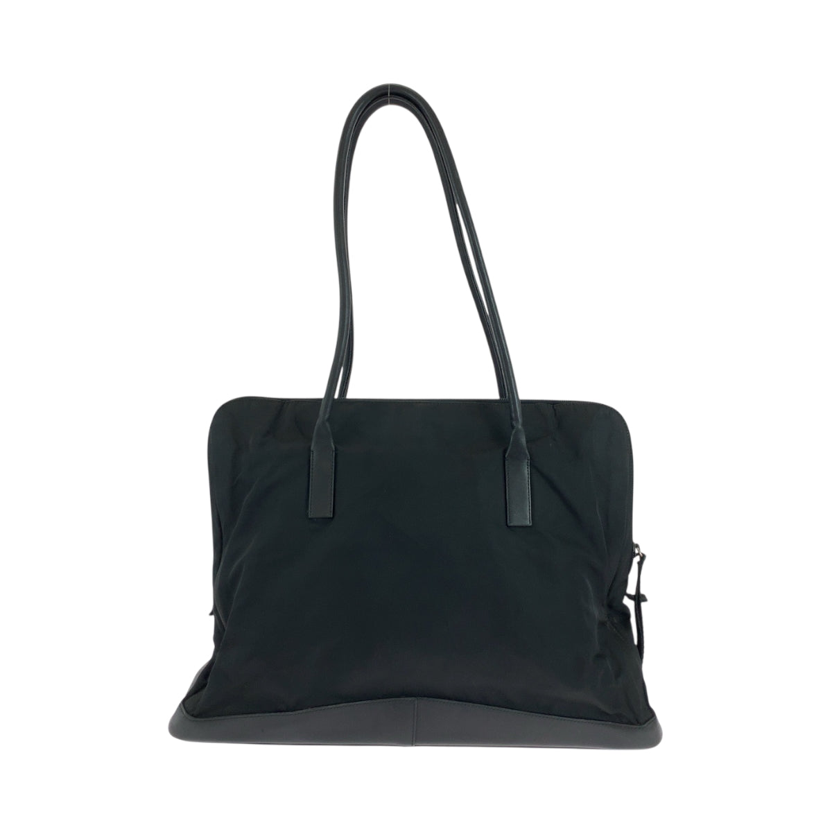 PRADA Tote Bag Nylon Black SilverMetal Test logo