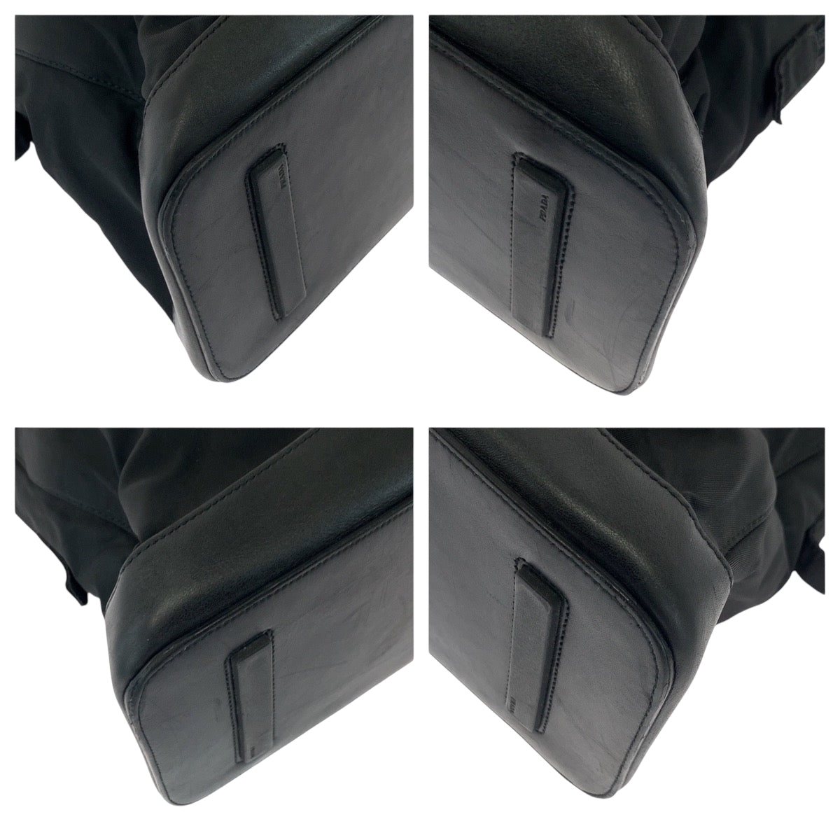 PRADA Tote Bag Nylon Black SilverMetal Test logo