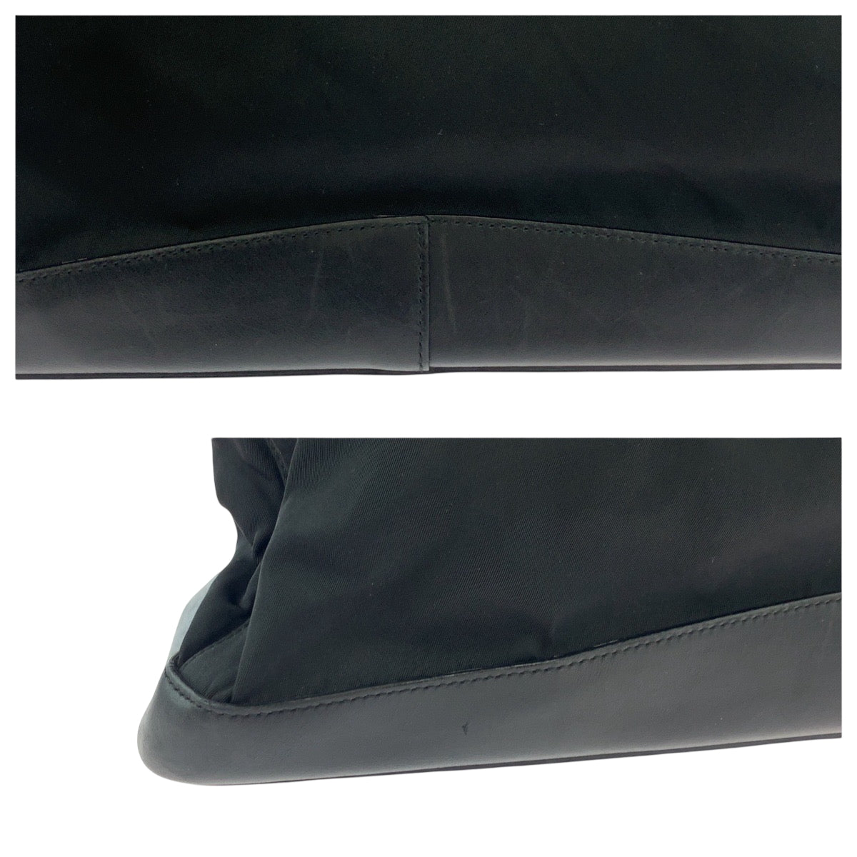 PRADA Tote Bag Nylon Black SilverMetal Test logo