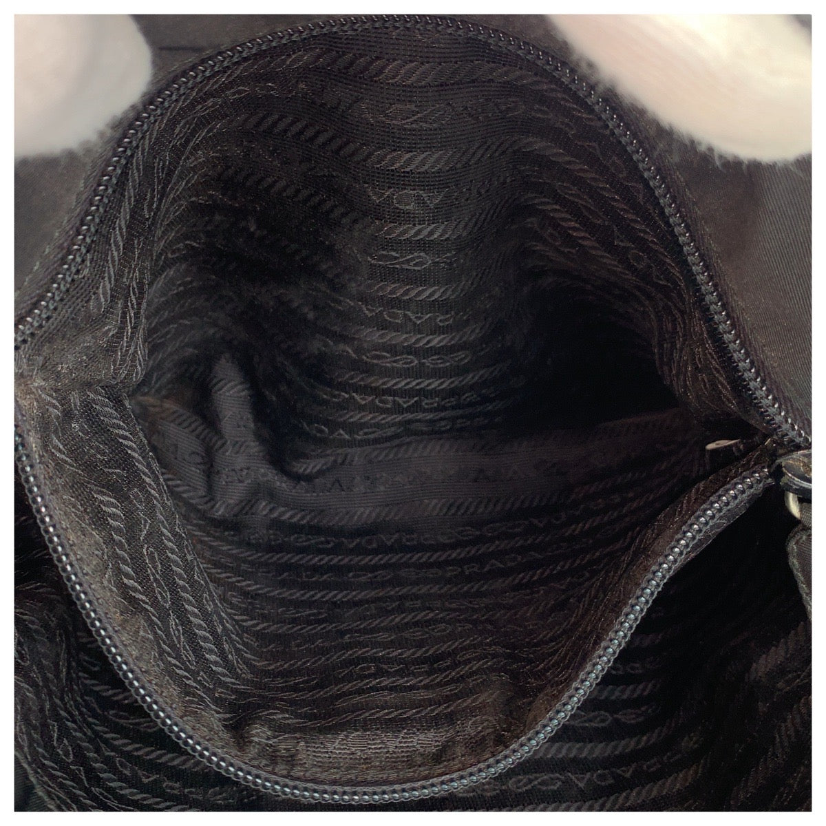 PRADA Tote Bag Nylon black Test Triangle With logo