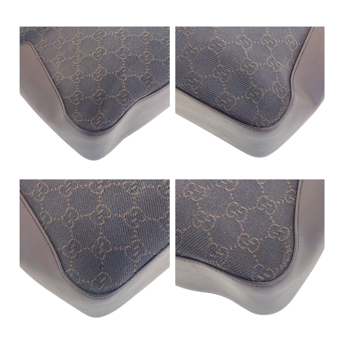 GUCCI Tote Bag 73983 GG canvas Brown Silver Metal