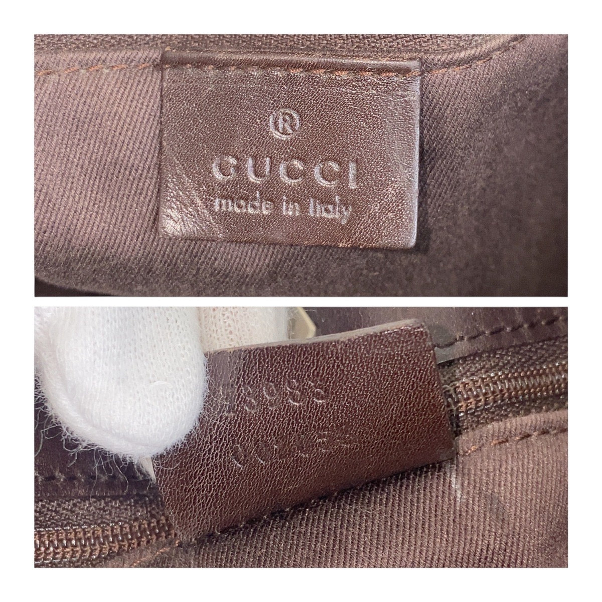 GUCCI Tote Bag 73983 GG canvas Brown Silver Metal