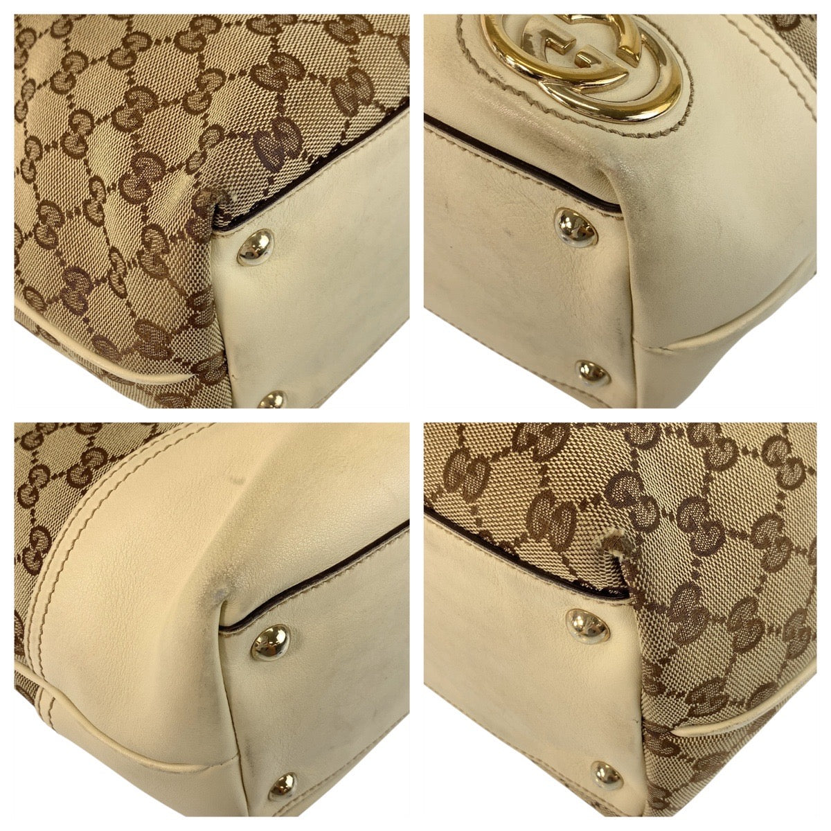 GUCCI Tote Bag 169945 GG canvas beige Abby Newbritt