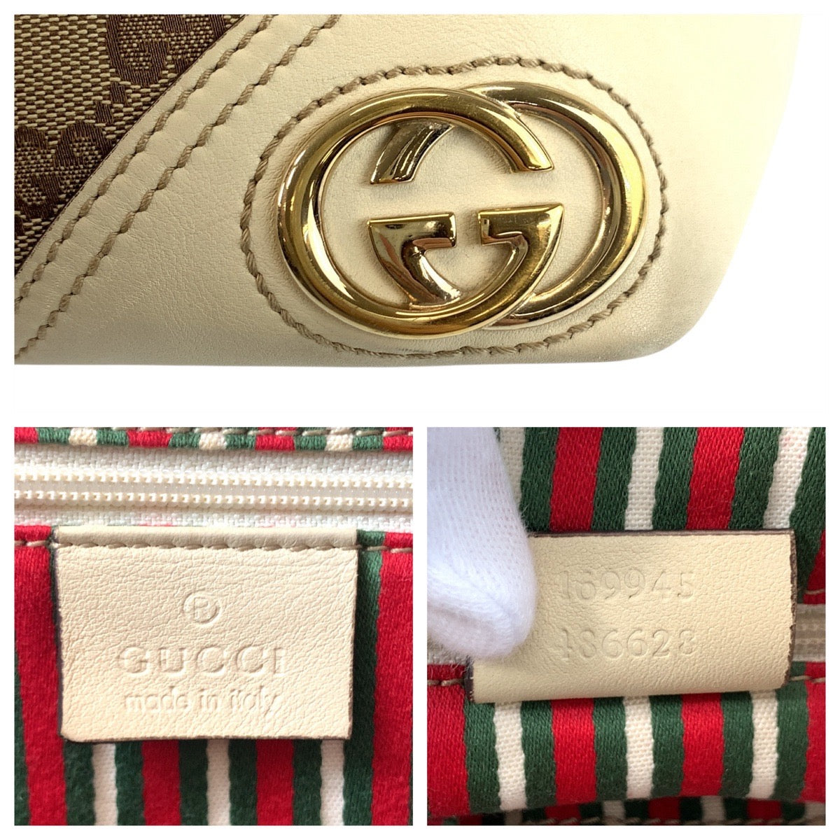 GUCCI Tote Bag 169945 GG canvas beige Abby Newbritt