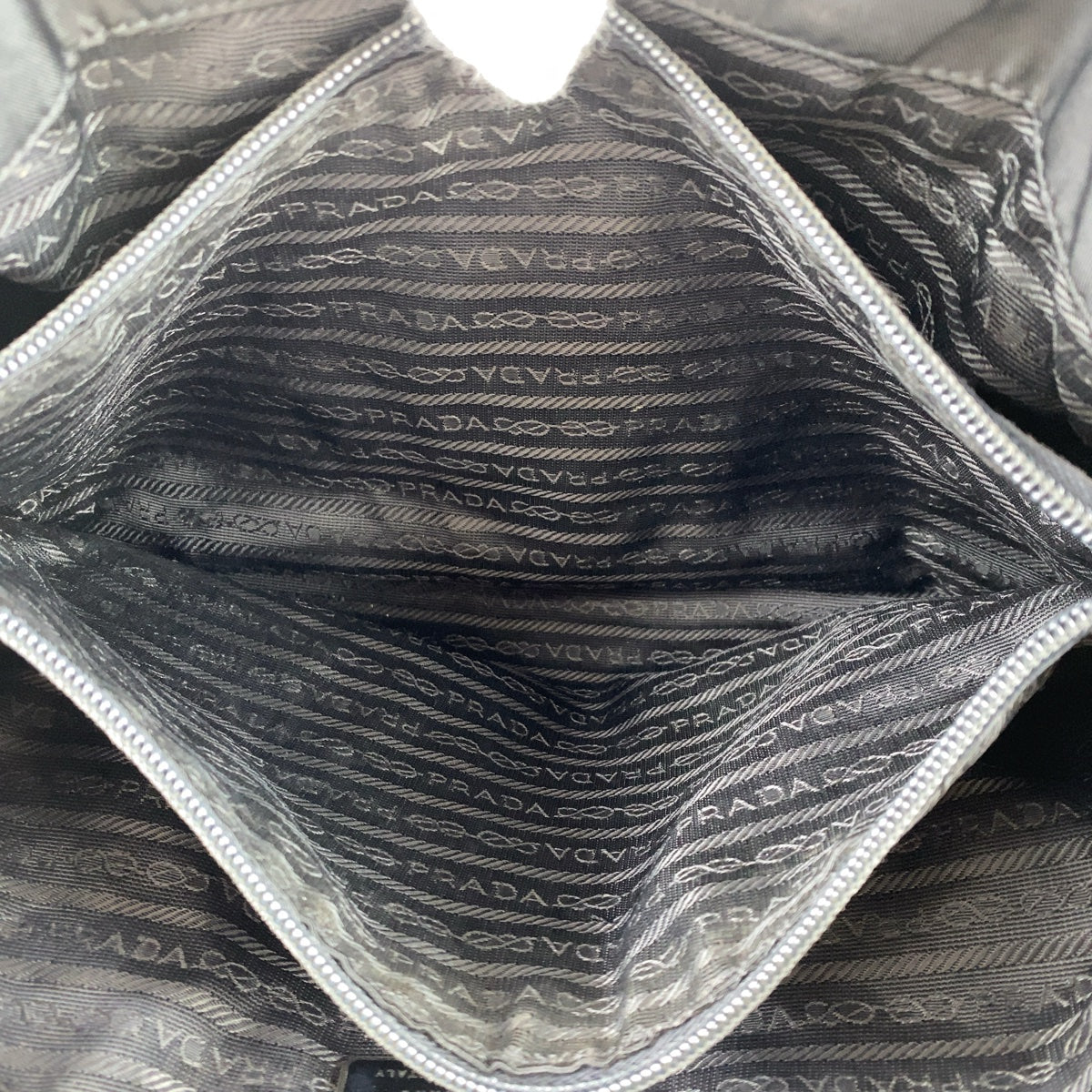 PRADA Tote Bag Nylon black Test Triangle With logo