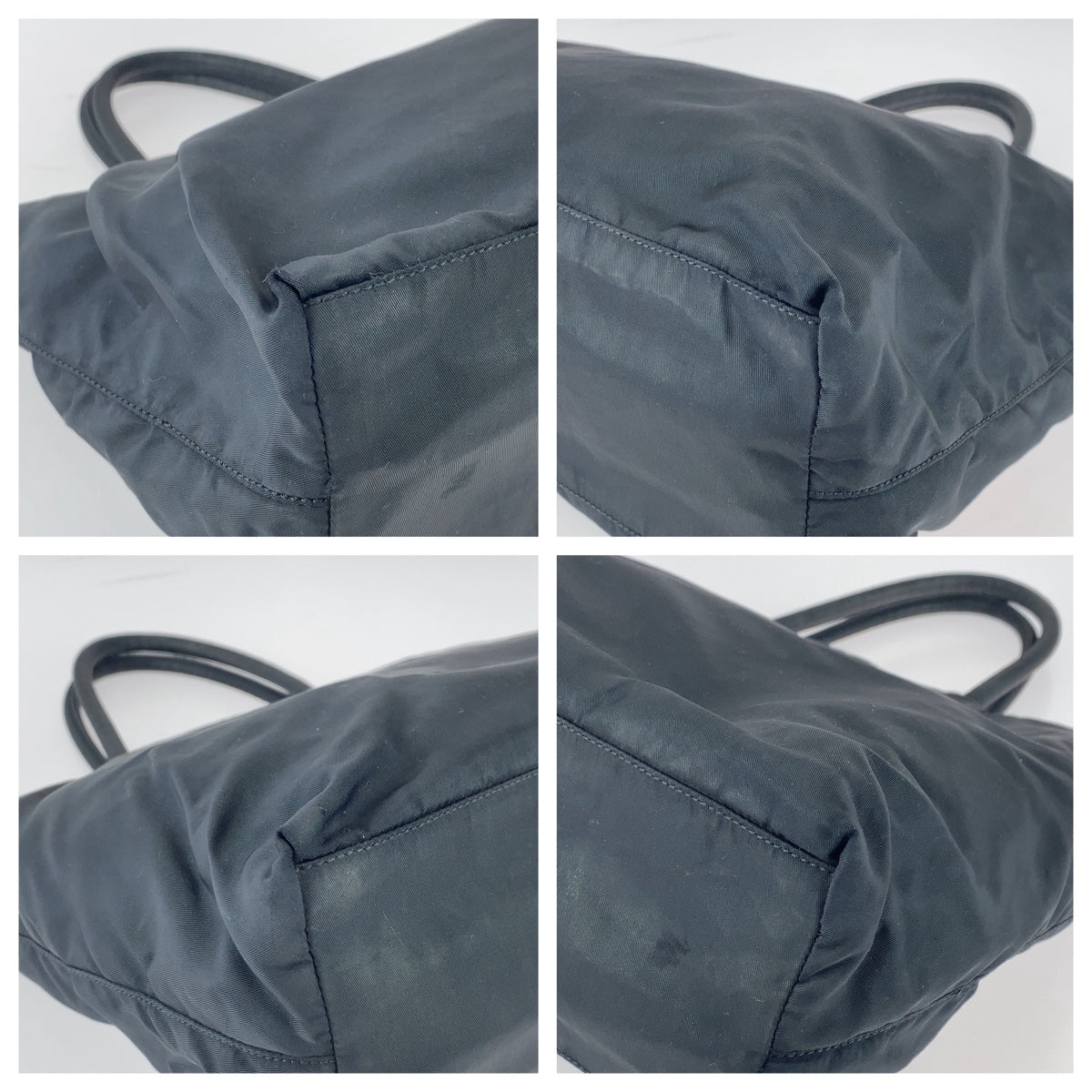 PRADA Tote Bag Nylon black Test Triangle With logo