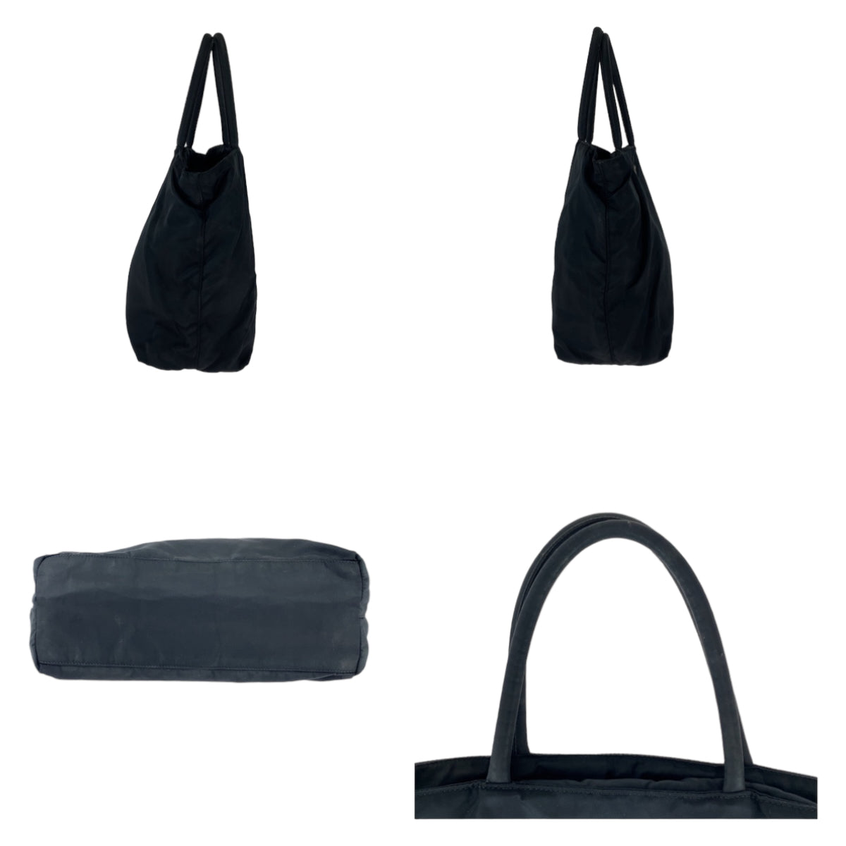 PRADA Tote Bag Nylon black Test Triangle With logo