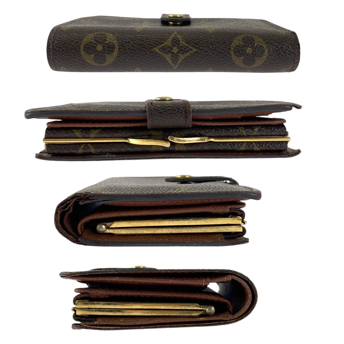 LOUIS VUITTON Bifold Wallet M61674 PVC Brown Monogram Portefeuille Viennoiserie