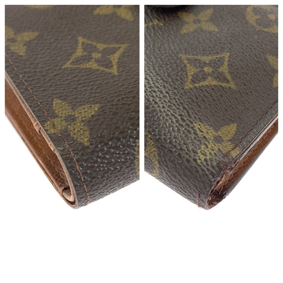 LOUIS VUITTON Bifold Wallet M61674 PVC Brown Monogram Portefeuille Viennoiserie