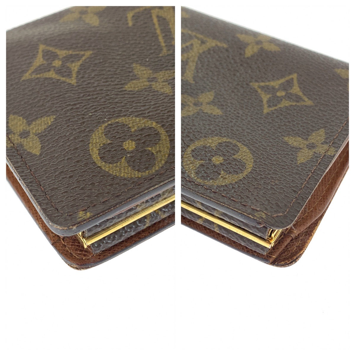LOUIS VUITTON Bifold Wallet M61674 PVC Brown Monogram Portefeuille Viennoiserie