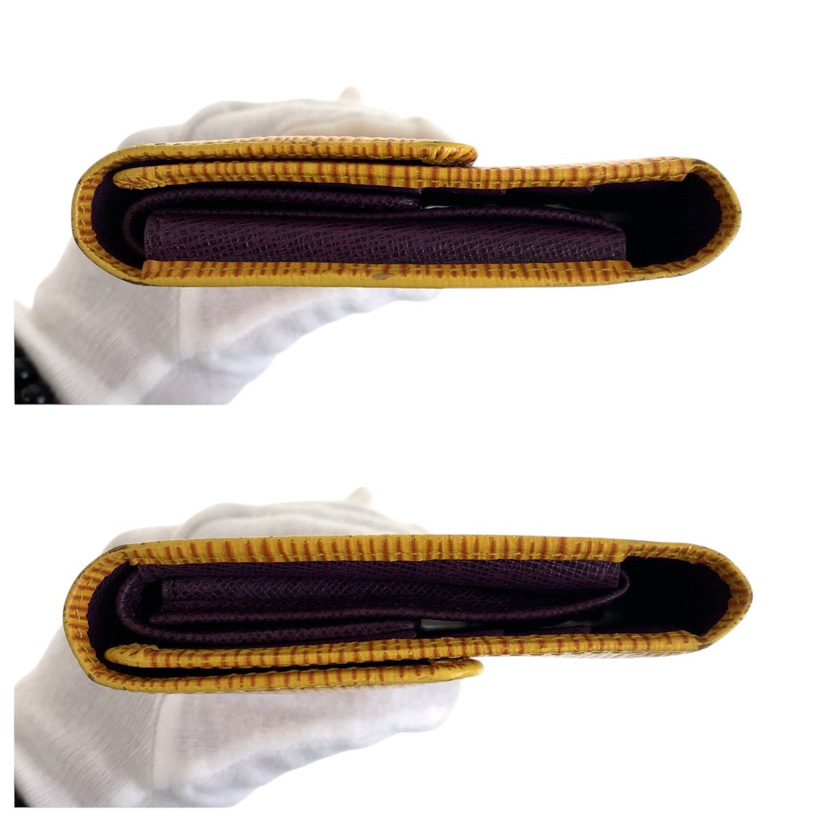 LOUIS VUITTON Long Wallet Purse M63389 leather Tassili Yellow GoldMetal Epi Porte Tresor International