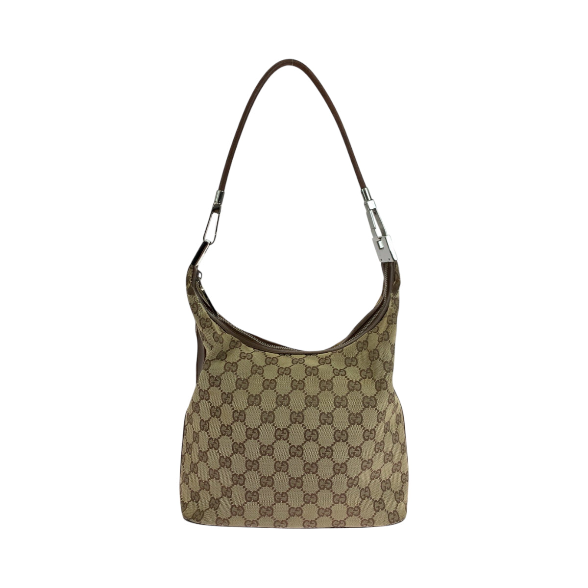 GUCCI Shoulder Bag 001 3814 GG canvas Beige Brown SilverMetal