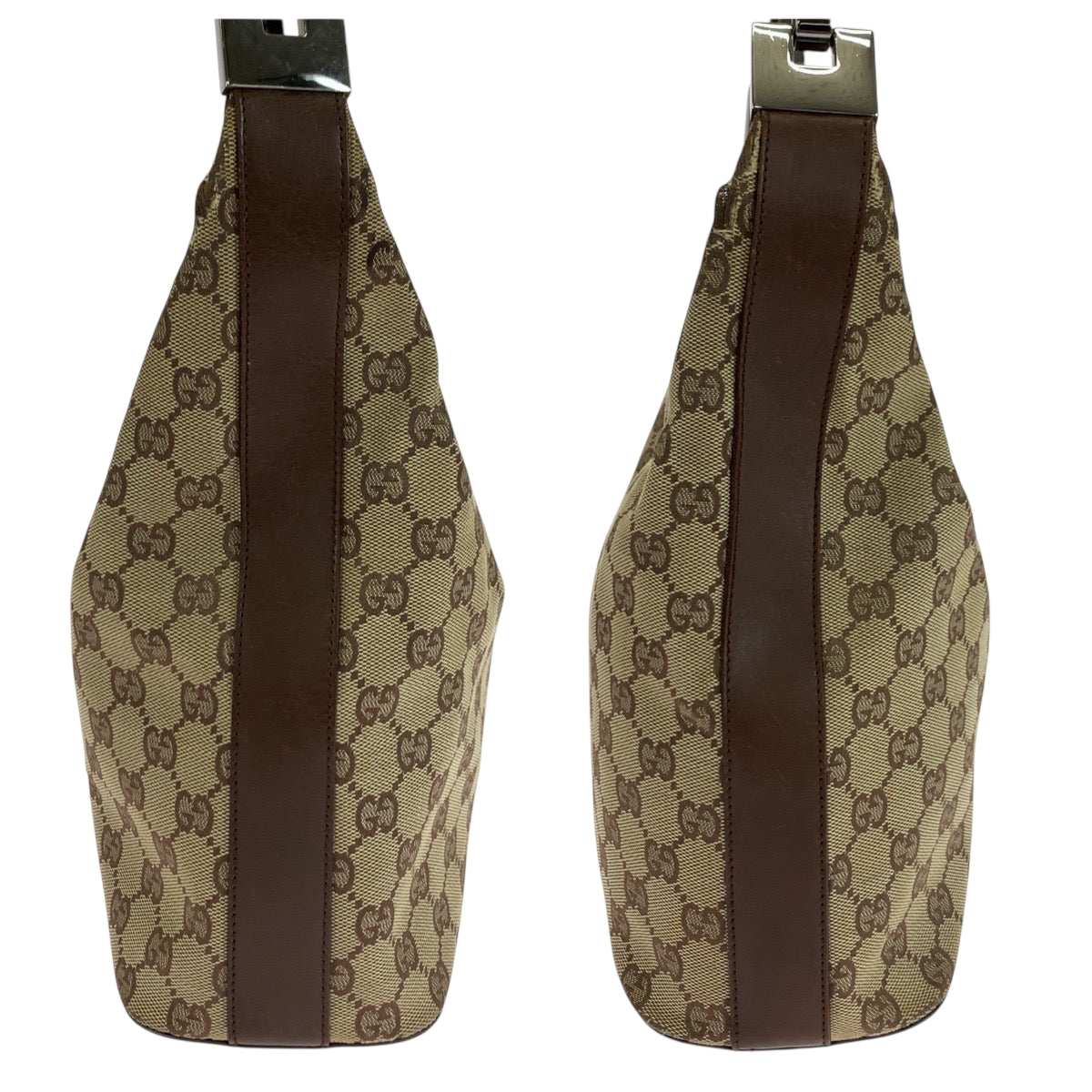 GUCCI Shoulder Bag 001 3814 GG canvas Beige Brown SilverMetal