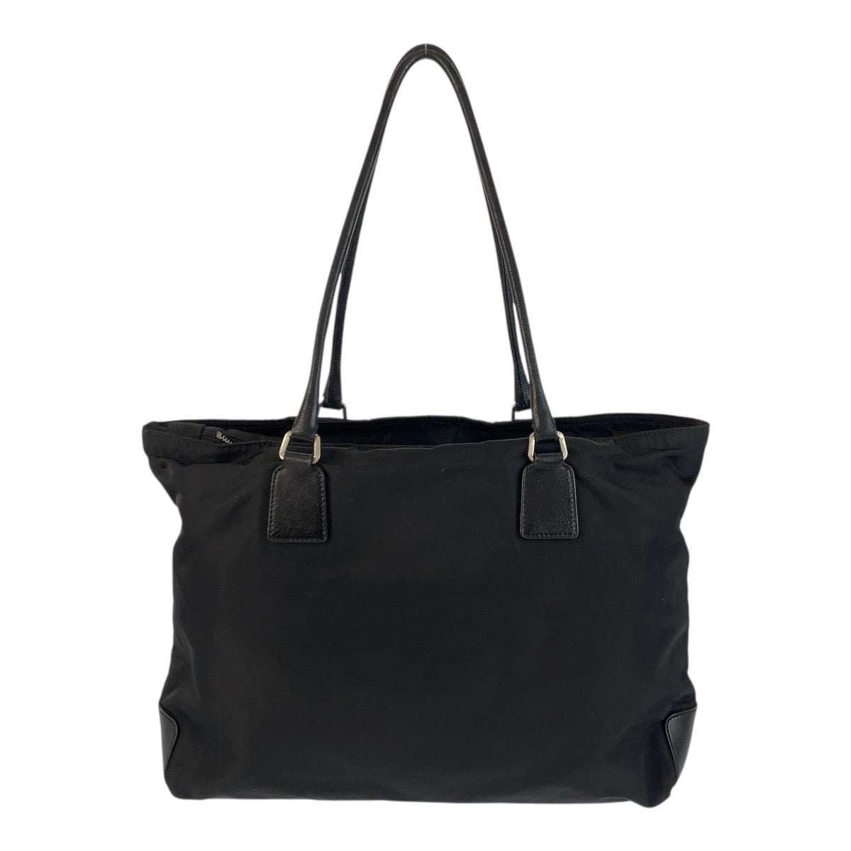 PRADA Shoulder Bag Nylon Black SilverMetal Test Triangle With logo