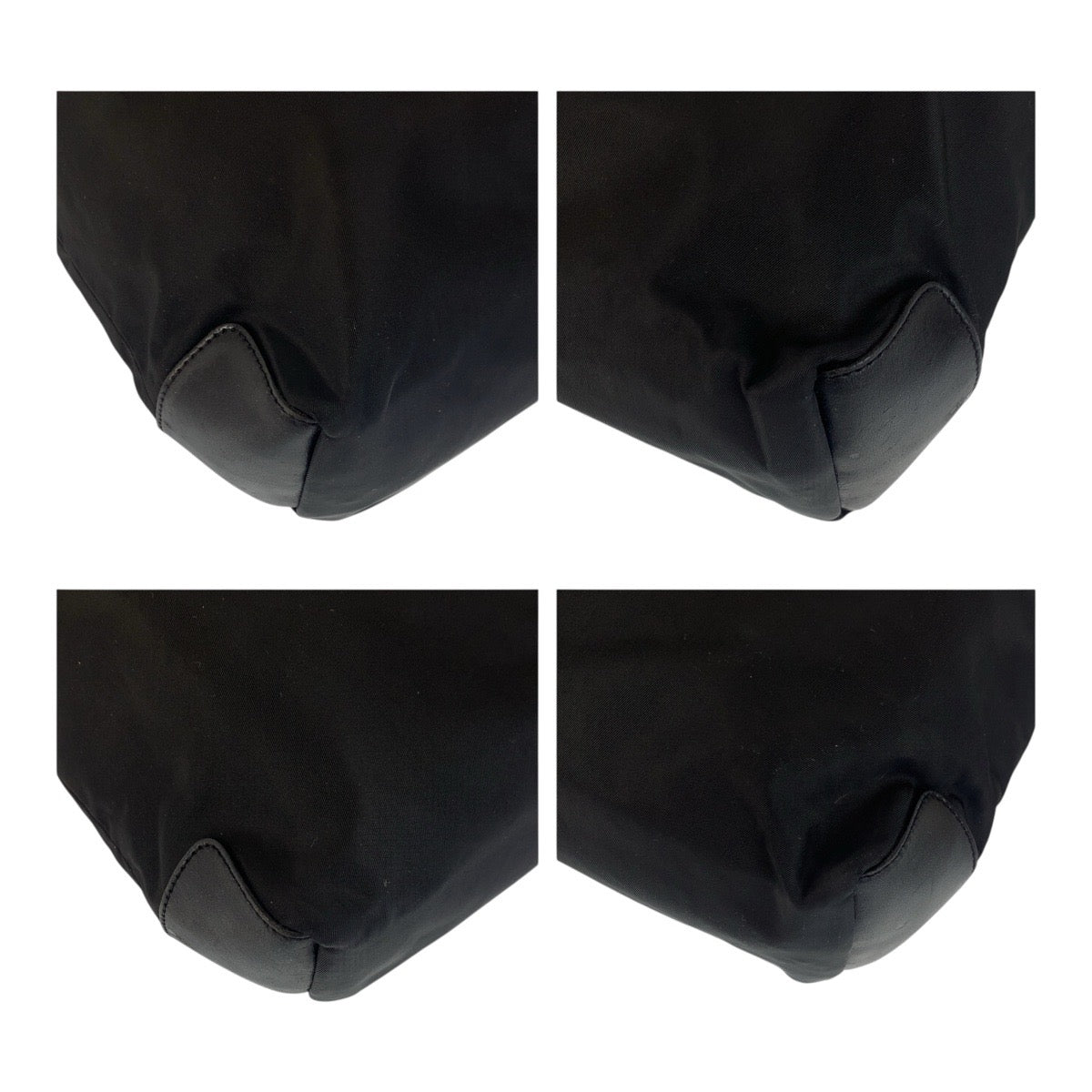 PRADA Shoulder Bag Nylon Black SilverMetal Test Triangle With logo
