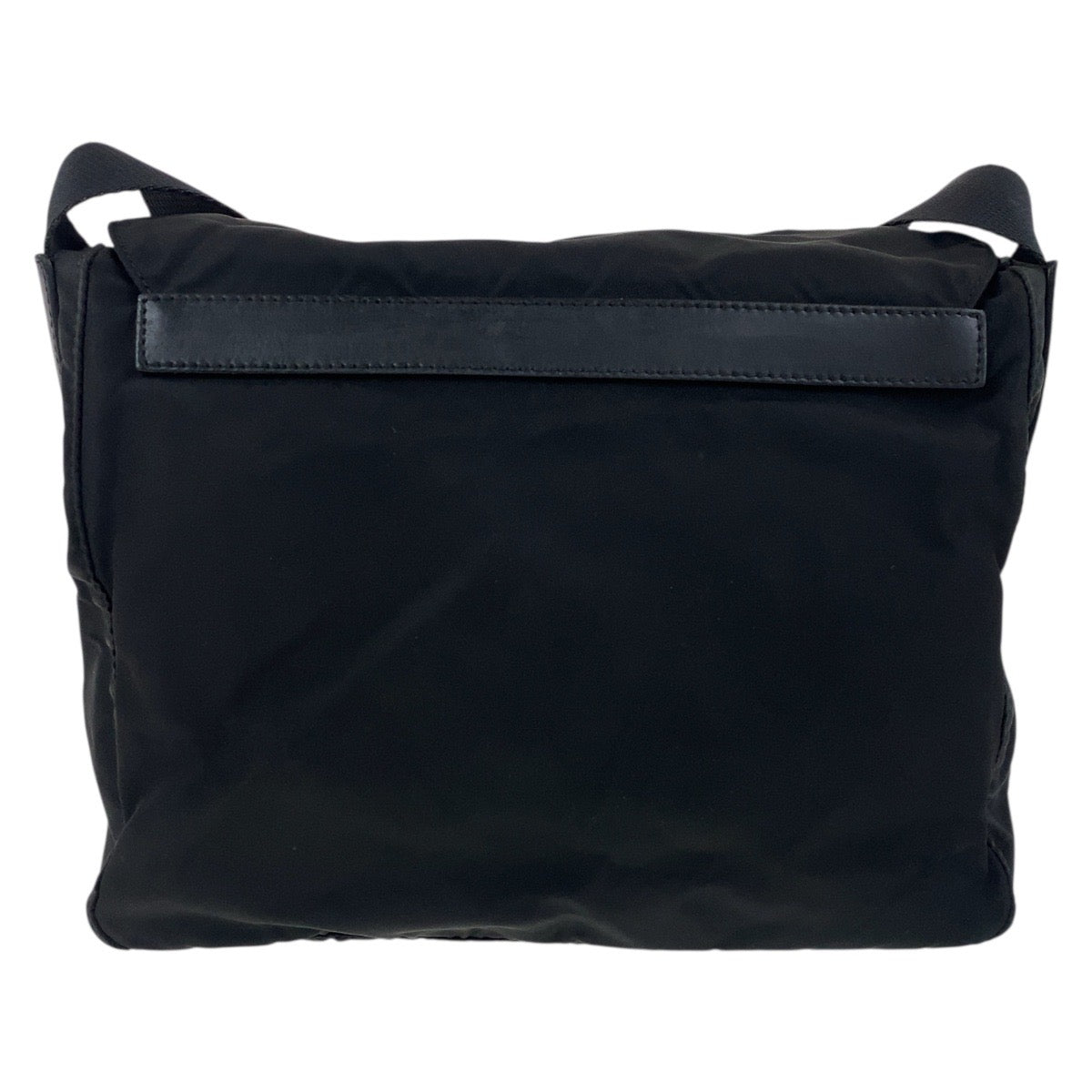 PRADA Shoulder Bag Nylon Black SilverMetal Test Triangle With logo