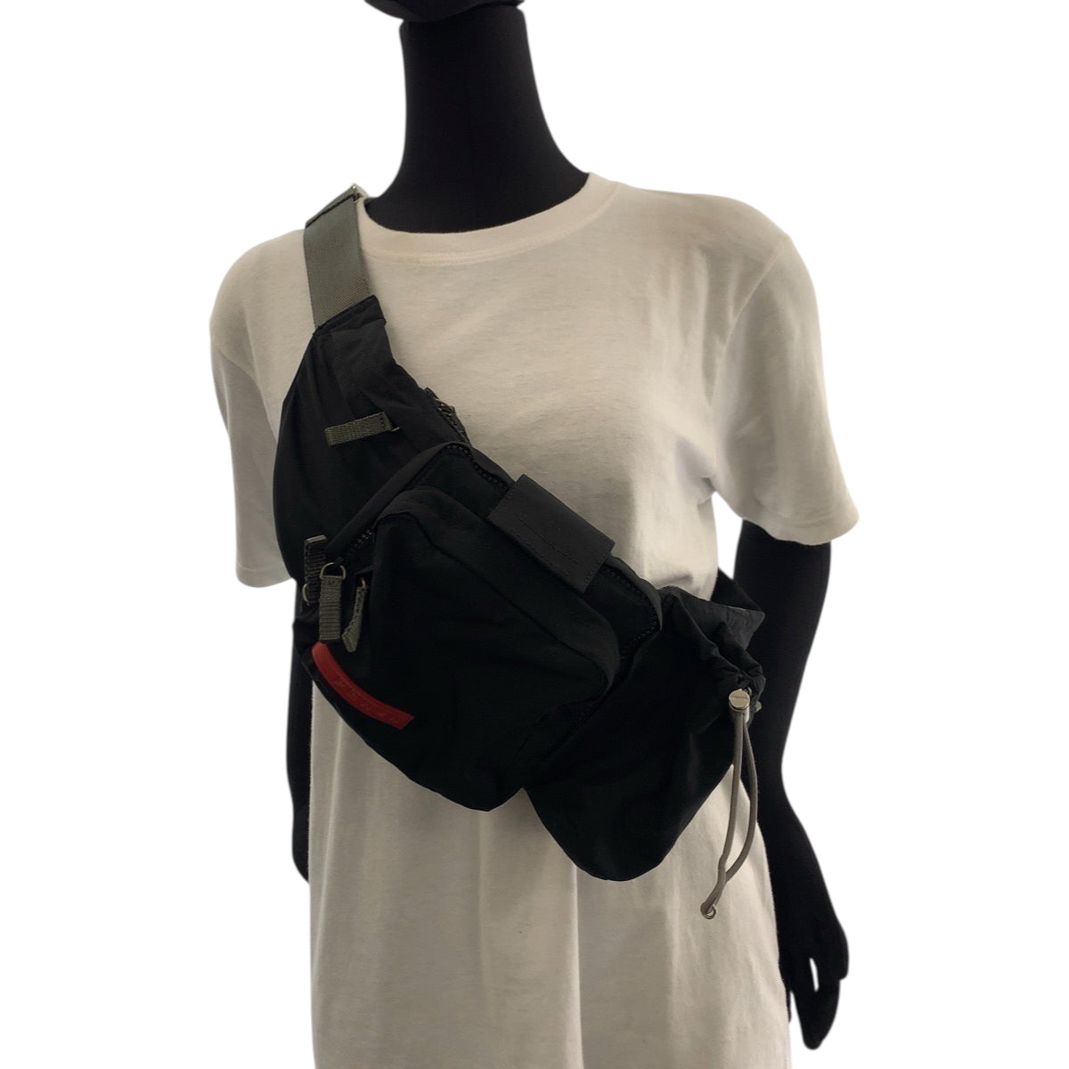 PRADA Waist bag 4VA056 Nylon Black SilverMetal PRADA Sports