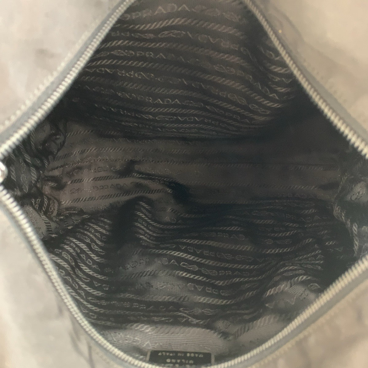 PRADA Tote Bag Nylon black Test Triangle With logo