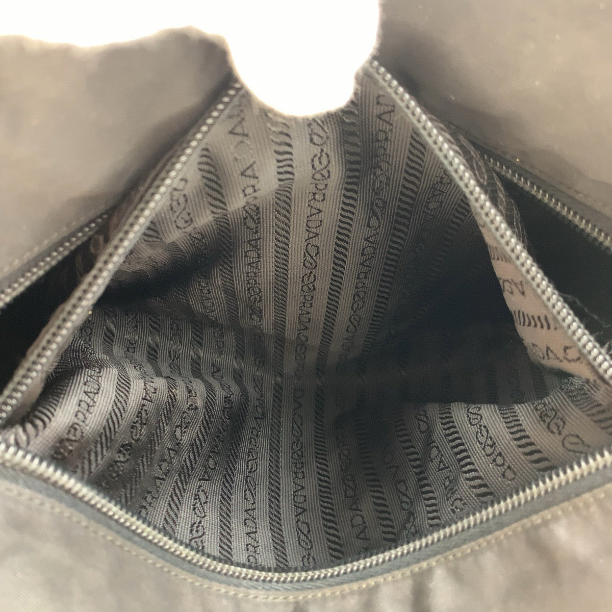 PRADA Tote Bag Nylon black Test Triangle With logo