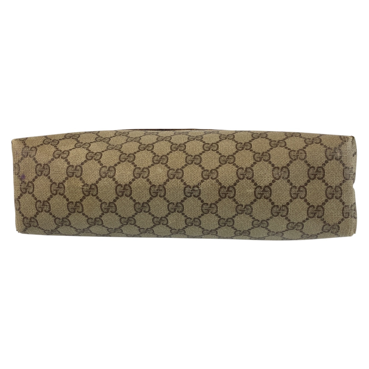GUCCI Tote Bag 39 02 003 GG Supreme Canvas Beige Brown Gold Metal Sherry Line Old Gucci