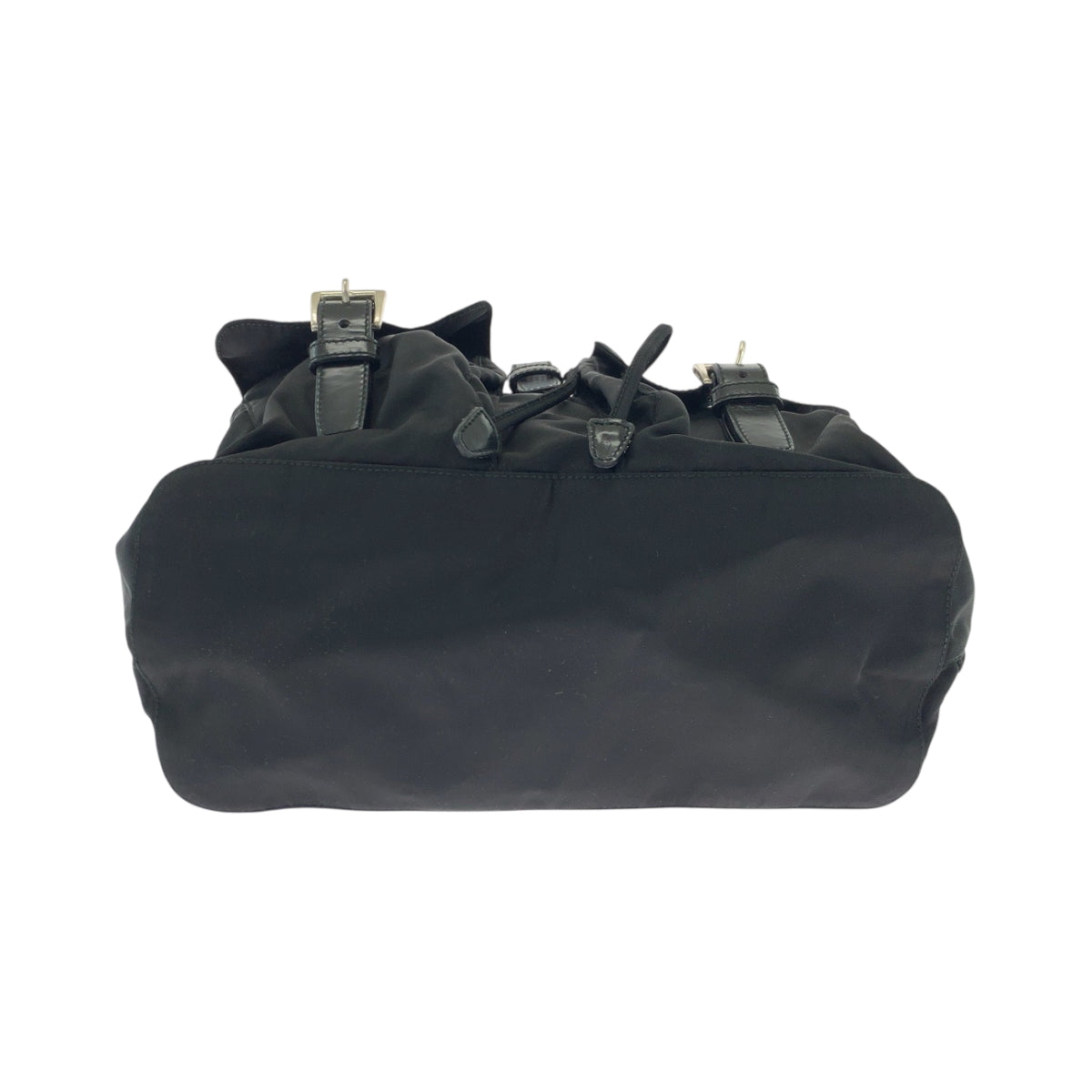 PRADA Backpack Nylon Black SilverMetal Test Triangle With logo