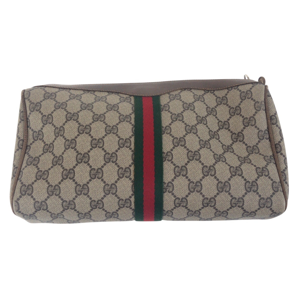 GUCCI Clutch bag 001 312 0470 GG Supreme Canvas beige Old Gucci Shelly Line