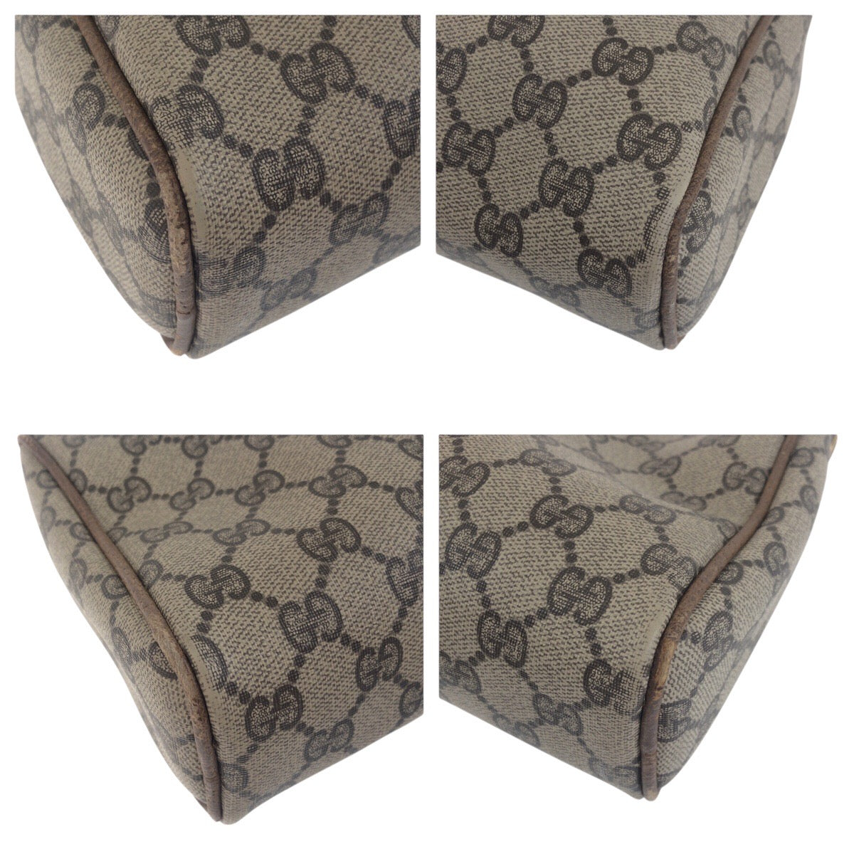 GUCCI Clutch bag 001 312 0470 GG Supreme Canvas beige Old Gucci Shelly Line