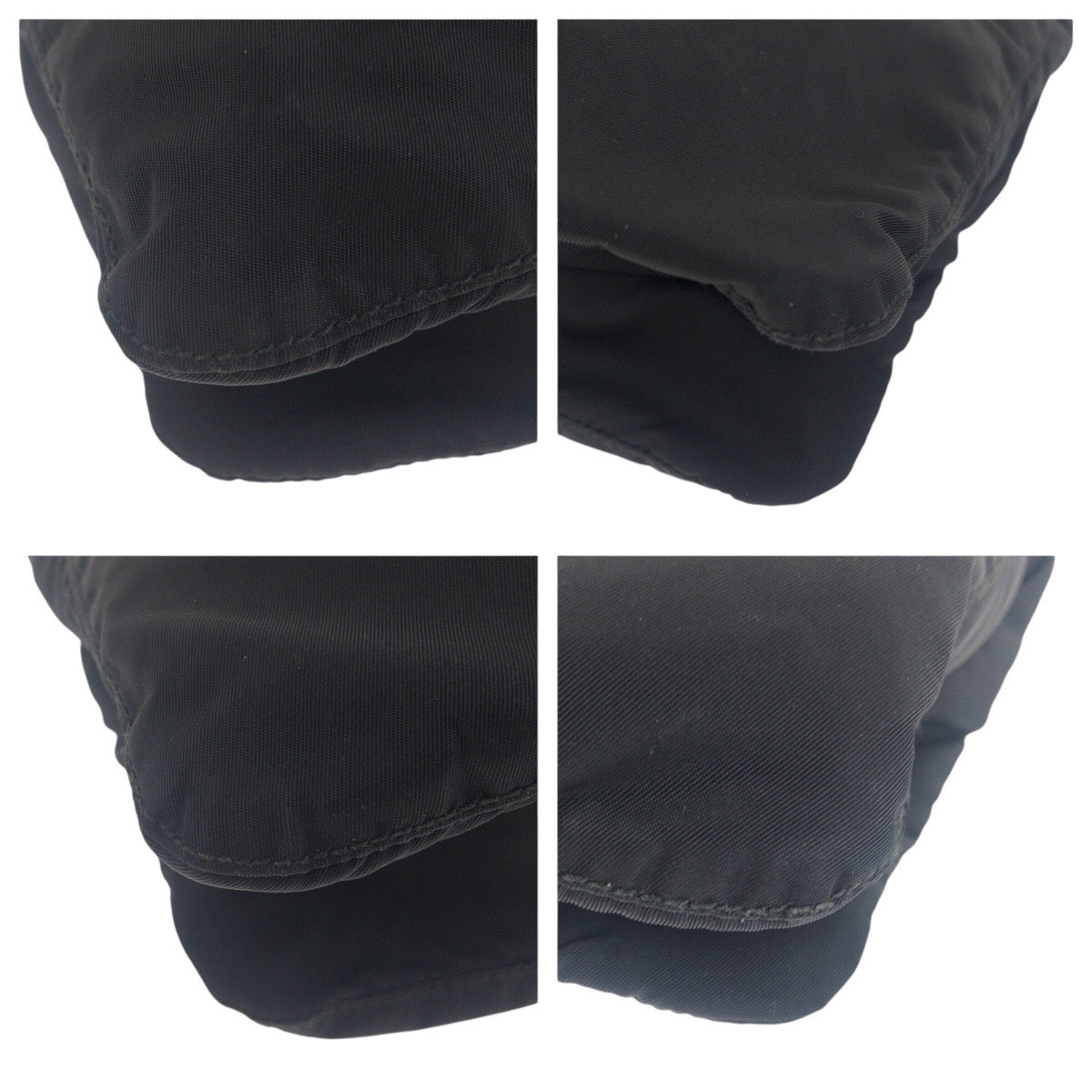 PRADA Shoulder Bag Nylon black Test Triangle With logo