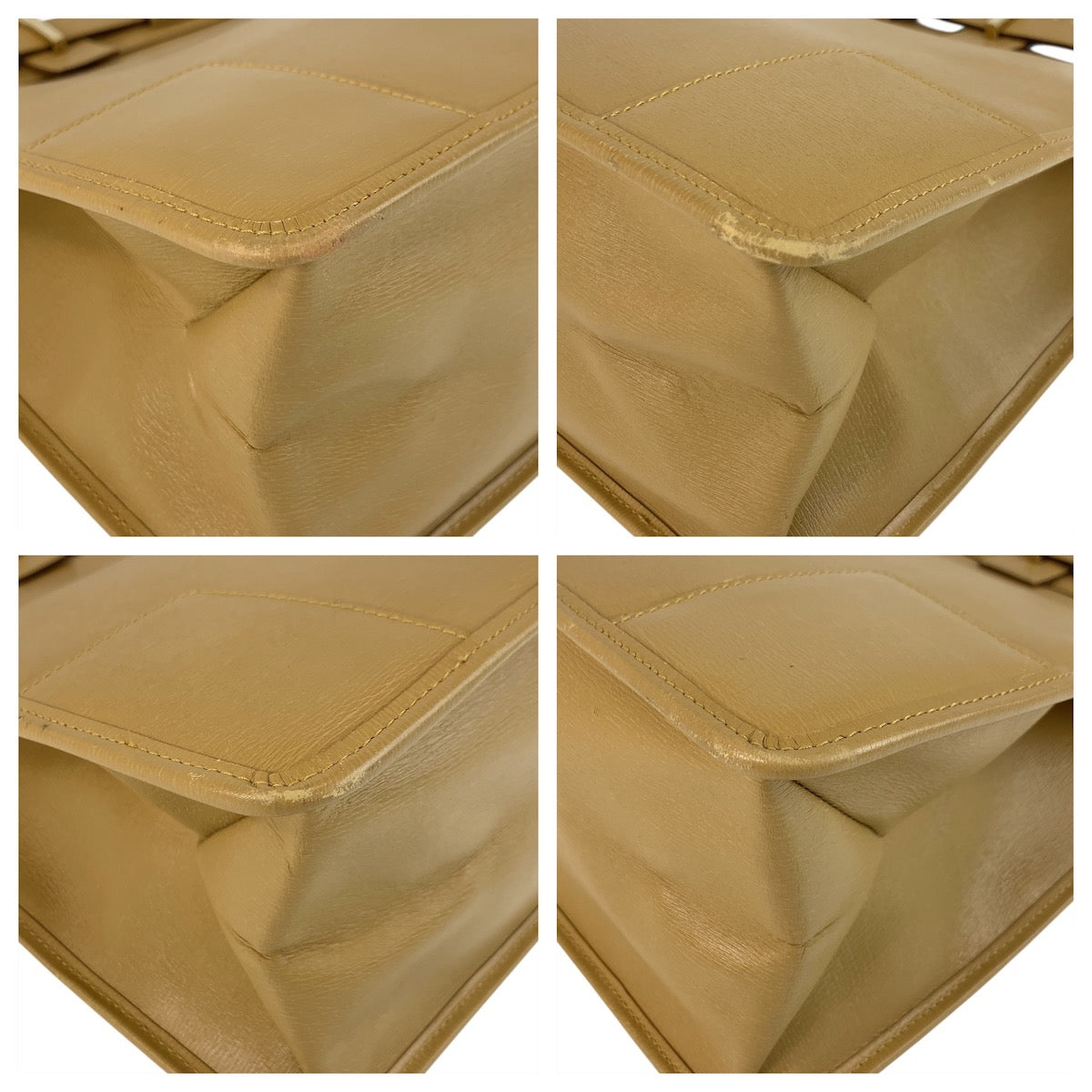 GUCCI Business bag 002 1090 leather Beige Gold Metal