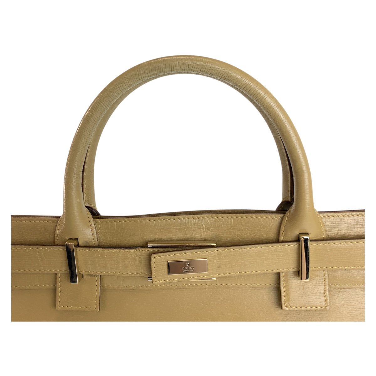 GUCCI Business bag 002 1090 leather Beige Gold Metal