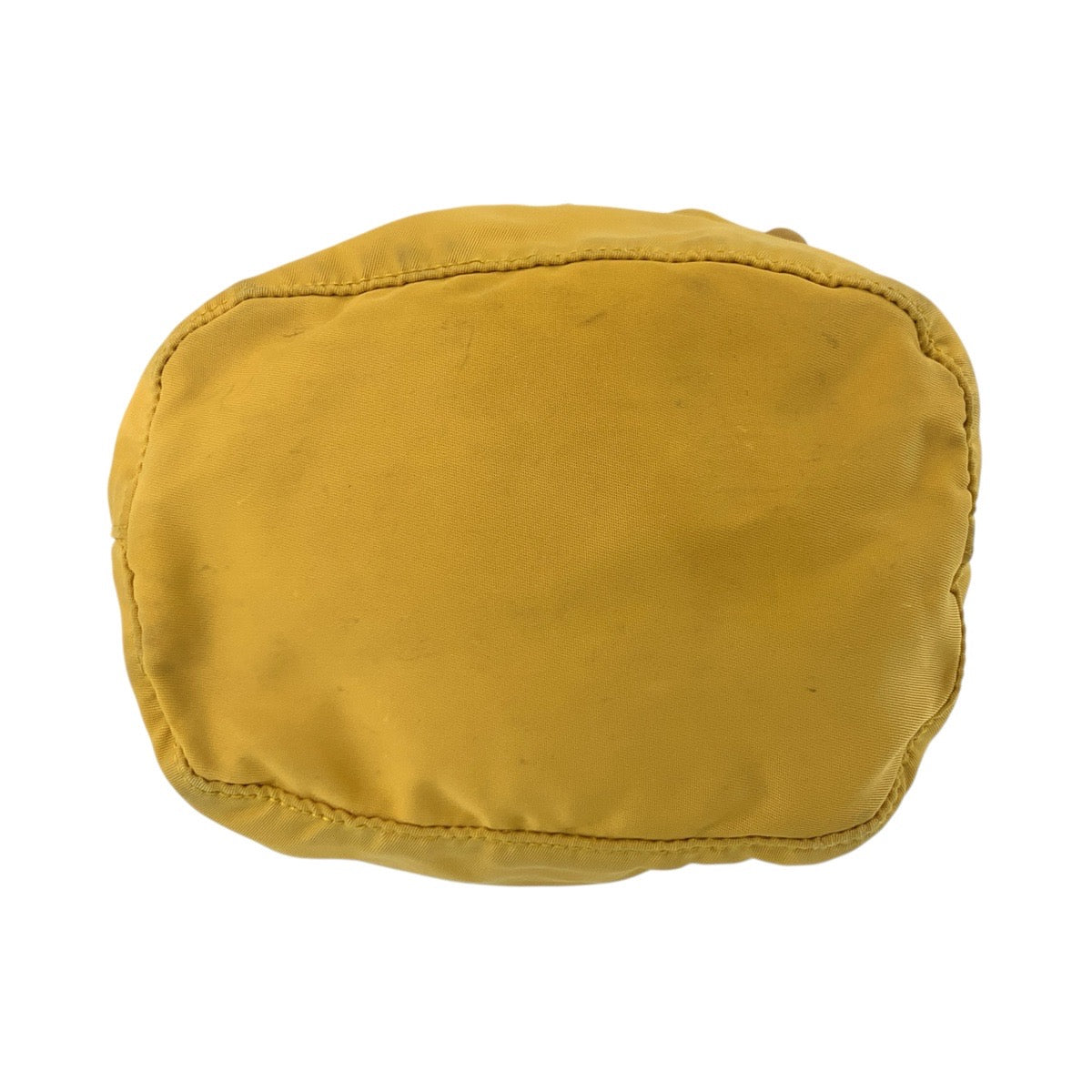 PRADA Pouch Nylon Yellow SilverMetal Test Triangle With logo