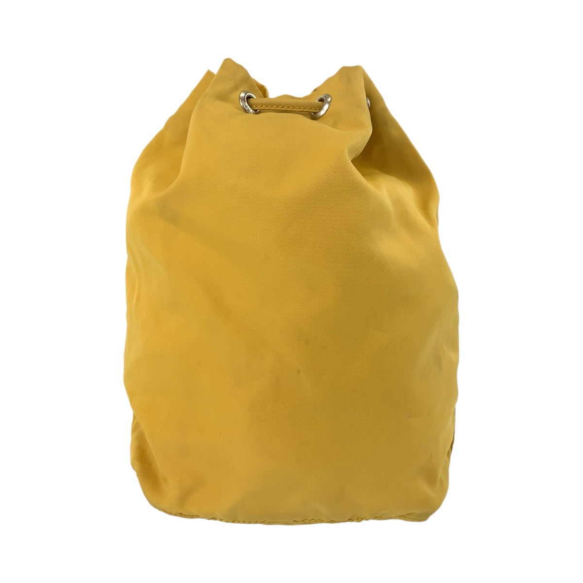 PRADA Pouch Nylon Yellow SilverMetal Test Triangle With logo