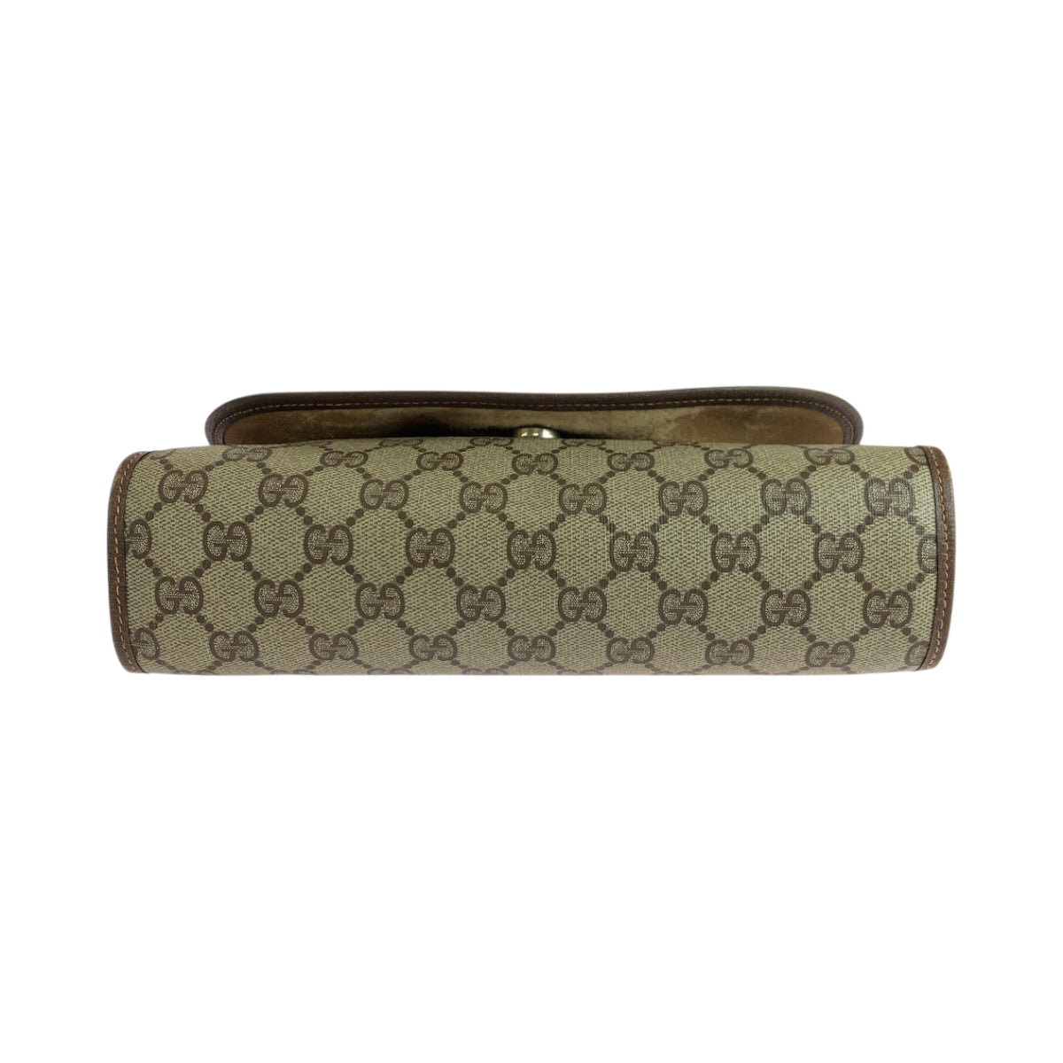 GUCCI Clutch bag 156 01 030 GG Supreme Canvas Beige brown Old Gucci Shelly Line