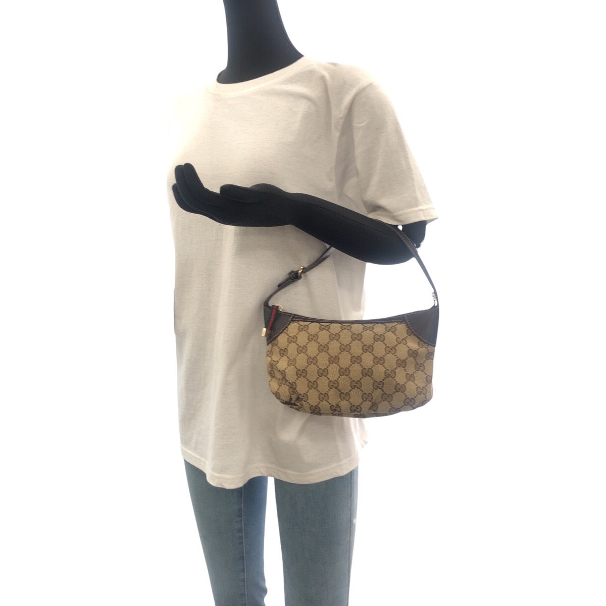 GUCCI Handbag 224093 GG canvas Beige brown Sherry line