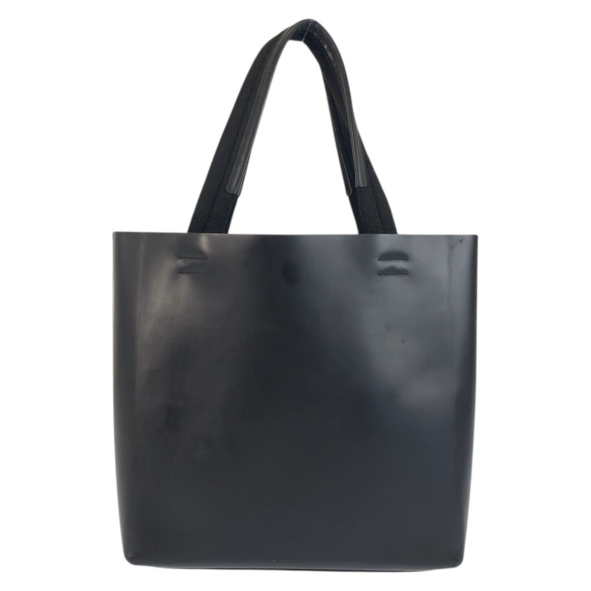 PRADA Tote Bag leather Black black Punching logo
