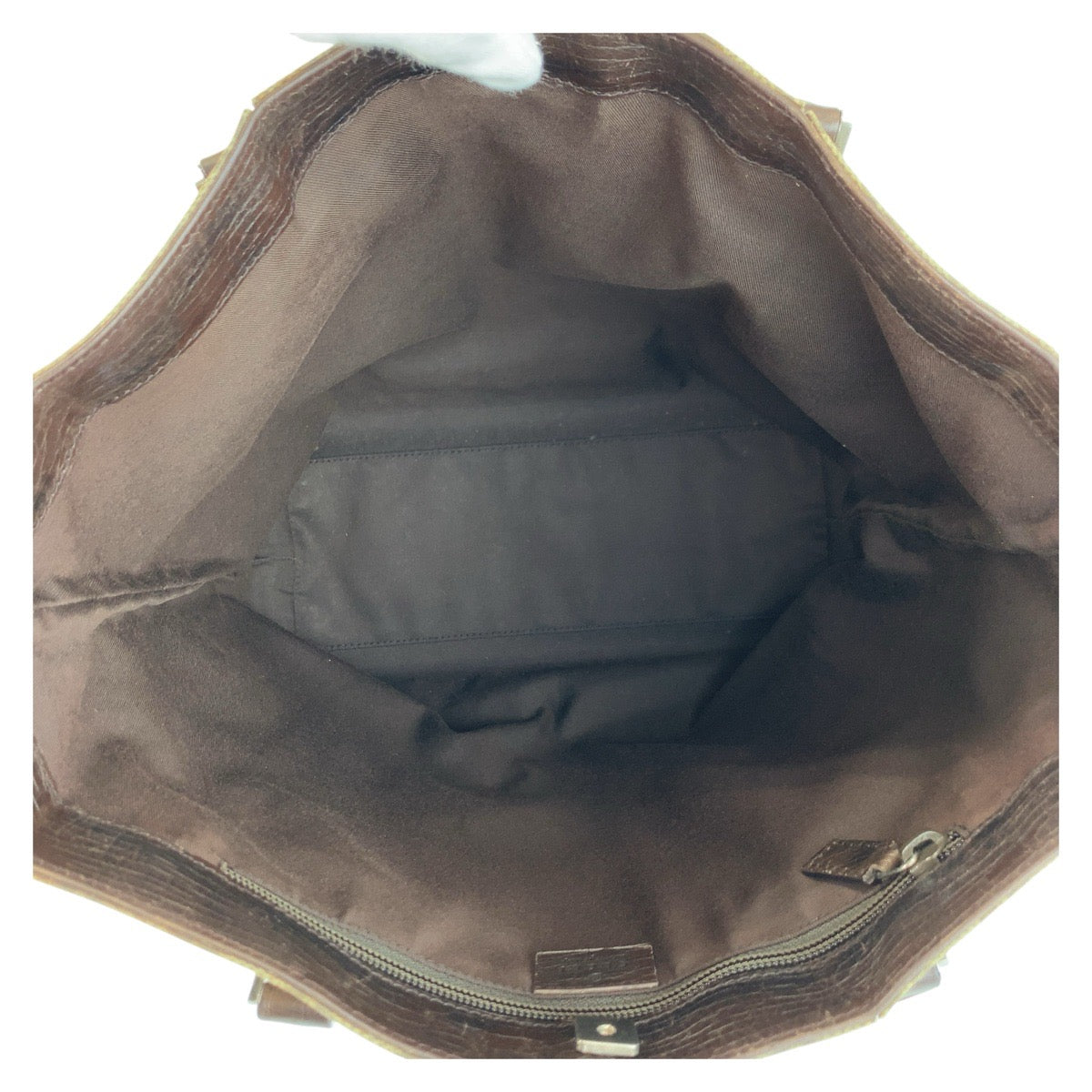 GUCCI Tote Bag 131220 GG Supreme Canvas Beige Brown SilverMetal