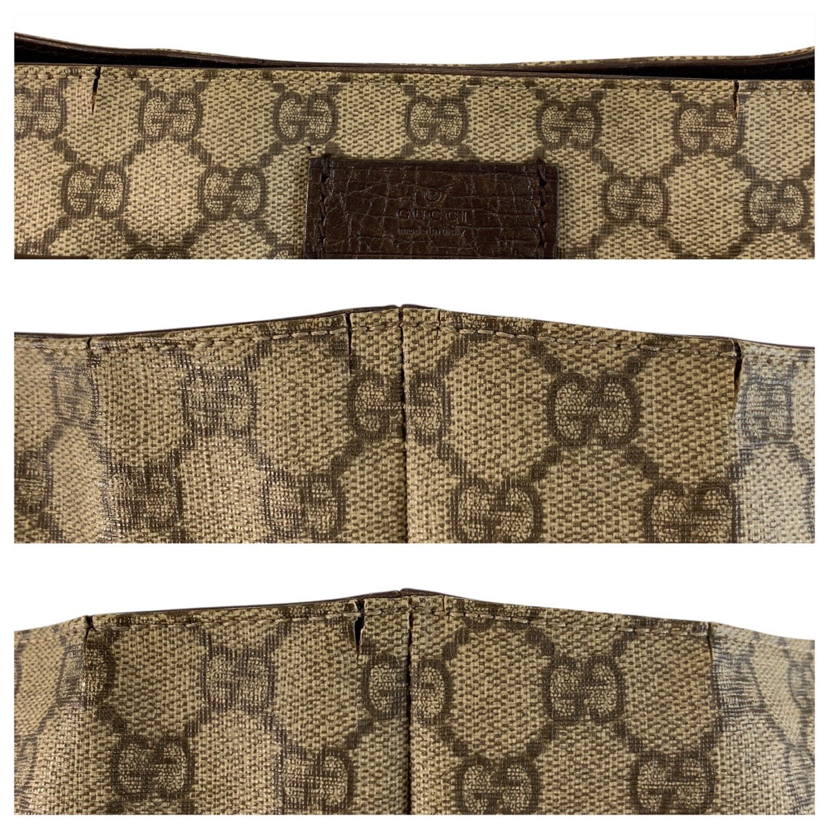 GUCCI Tote Bag 131220 GG Supreme Canvas Beige Brown SilverMetal