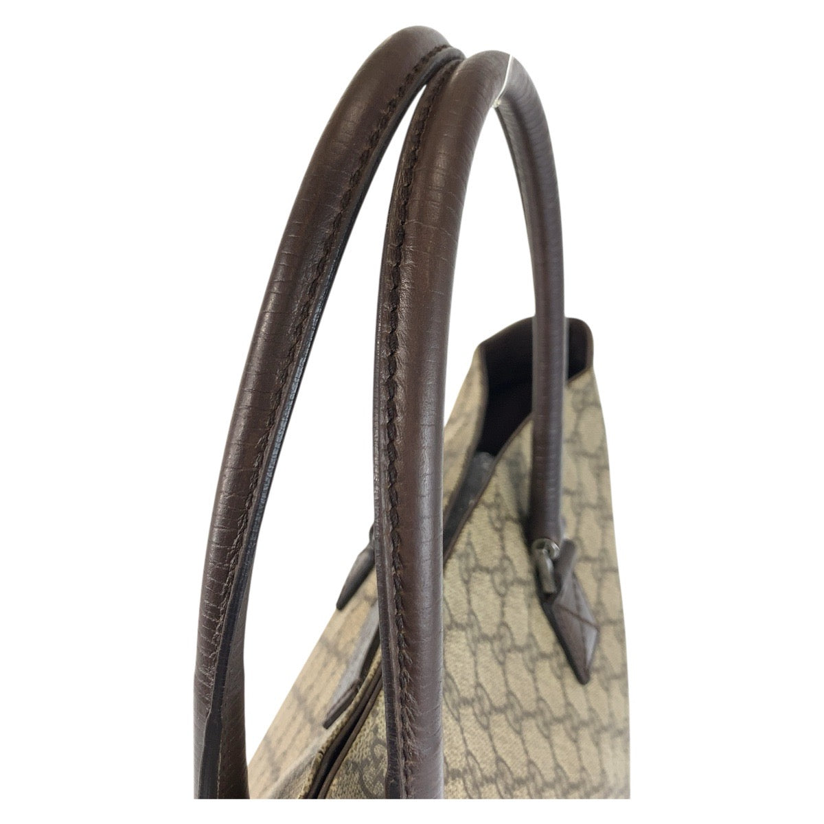 GUCCI Tote Bag 131220 GG Supreme Canvas Beige Brown SilverMetal
